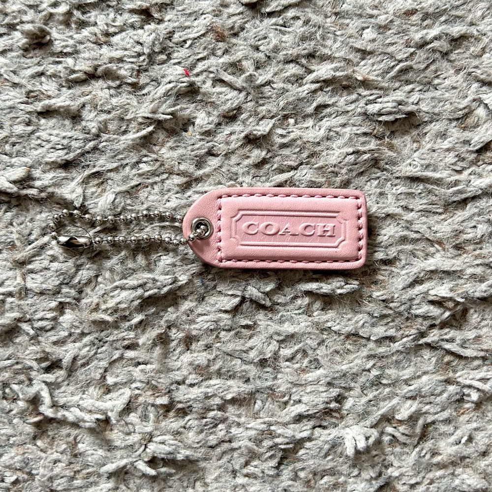 Coach Pink Keychain tag